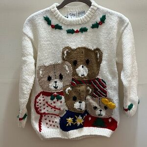 Vintage Teddy Bear Holiday Sweater